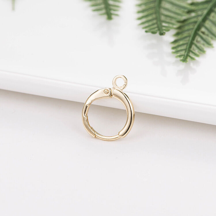 quality Hot Selling Fashion Brass 14K Gold Plated Hoop Earrings DIY Jewelry Earring Making Accessories factory