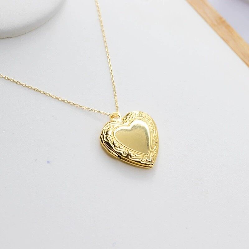 Quality Fashionable Charm Love Photo Box Pendant Couple Commemorative Gift Heart-Shaped Necklace Pendant Diy Jewelry Making Charms factory