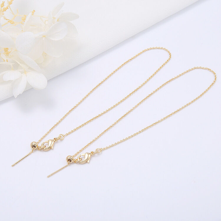 quality Factory Wholesale Brass14k Gold Plated Initial Adjustable Necklace Bracelet for Diy Jewelry Making Accessories factory