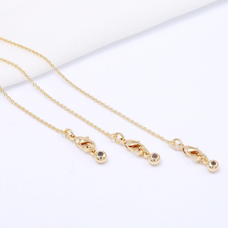 quality Factory Wholesale Brass14k Gold Plated Initial Adjustable Necklace Bracelet for Diy Jewelry Making Accessories factory