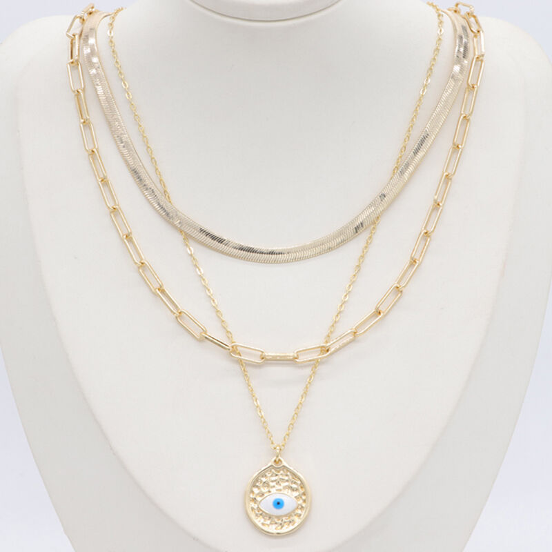 quality Statement Minimalist Ladies Gold Plated Jewelry Paper Clip Pearl Pendant Long Necklace Wholesale factory