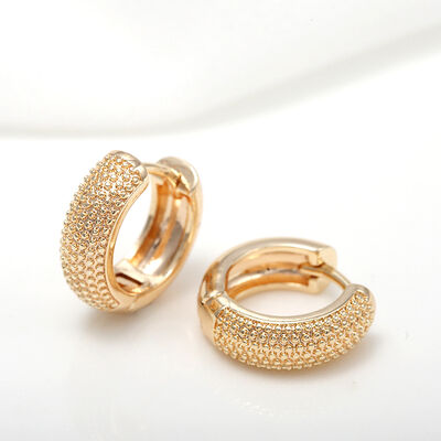 quality New Design  14K Gold Plated Hoop Earrings factory