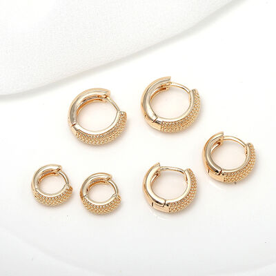 quality New Design  14K Gold Plated Hoop Earrings factory