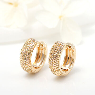 quality New Design  14K Gold Plated Hoop Earrings factory