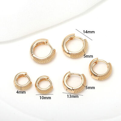 quality New Design  14K Gold Plated Hoop Earrings factory