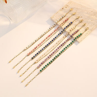 quality New Bohemian Style 18K Gold Plated Stainless Steel Box Chain Beaded Bracelet Fashion Women's Jewelry Bracelets factory
