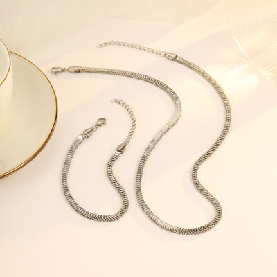 quality 2024 Hot Selling Titanium Steel Necklace Bracelet Hiphop Punk Style Highend Clavicle Chain Design for Men and Women Necklace factory