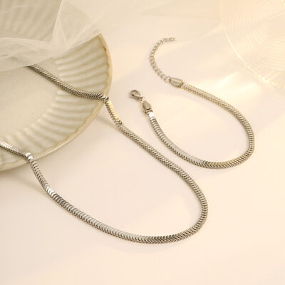 quality 2024 Hot Selling Titanium Steel Necklace Bracelet Hiphop Punk Style Highend Clavicle Chain Design for Men and Women Necklace factory