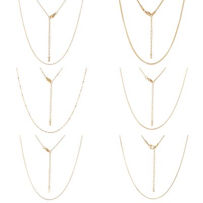 quality Stainless Steel 18k Gold Plated Necklace Silver Necklace Chopin Starry Sky Clavicle Box Chain Pendant for Diy Jewelry Making factory