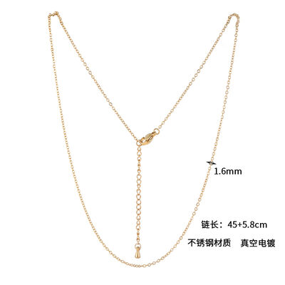 quality Stainless Steel 18k Gold Plated Necklace Silver Necklace Chopin Starry Sky Clavicle Box Chain Pendant for Diy Jewelry Making factory