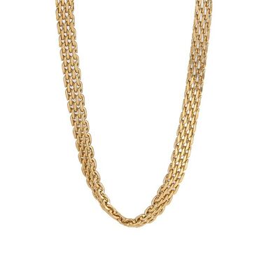 quality Wholesale Fashion New Products Unique Design Snake Skin Pattern Stainless Steel Necklace PVD 14K Jewelry Necklace factory