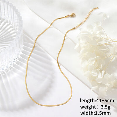 quality Hot Selling Stainless Steel Chain Vacuum Plated Snake Bone Necklace  Fashionable Necklace Stackable Necklace for Men and Women factory