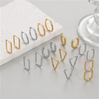 quality Stainless Steel 18K PVD Plated Hoop Earrings Simple Versatile Suitable for Both Men and Women Hip Hop Style factory