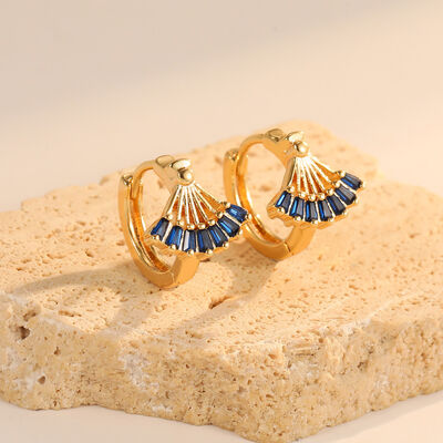 quality 14K Gold Plated Brass 925 Silver Needle Hypoallergenic Women's Earrings Colorful Zircon Earrings Women's Earring Accessories factory