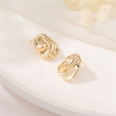 quality Wholesale 14K Gold Plated Diy Earring Accessories Portrait Women's Earrings With Rings  Jewelry Findings factory