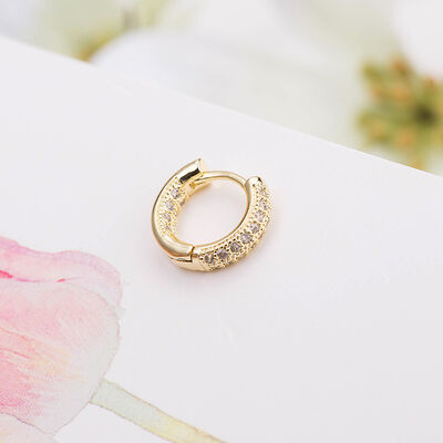 Quality Wholesale Customized Gold Plated Earrings Accessories Zircon Women's Earrings Jewelry Accessories Round Earrings factory