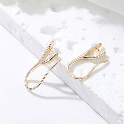quality Factory Wholesale 14K Gold Plated Brass DIY Jewelry Clip Ear Hook factory