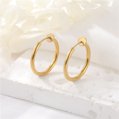 quality Wholesale Fashion Gold Plated Stainless Steel Spring Ear Clips No Piercings Required Premium Look Suitable for Both Men Women factory
