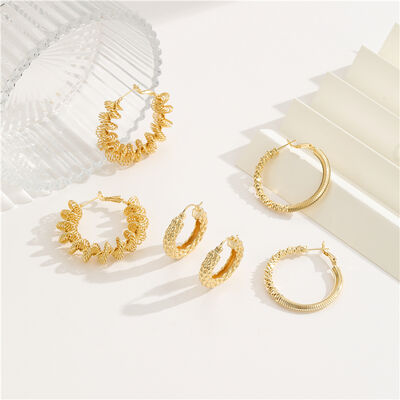 quality High Quality Brass 14K Gold Plated Hoop Earrings for Women factory
