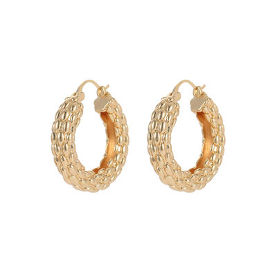 quality High Quality Brass 14K Gold Plated Hoop Earrings for Women factory