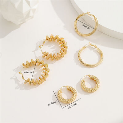 quality High Quality Brass 14K Gold Plated Hoop Earrings for Women factory