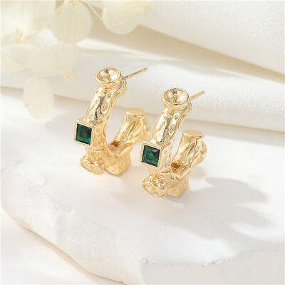 quality Wholesale 14K Gold Plated Earrings Large Hoop Fashion Earrings Hypoallergenicity Women's Ear Stud DIY Earring Accessories factory