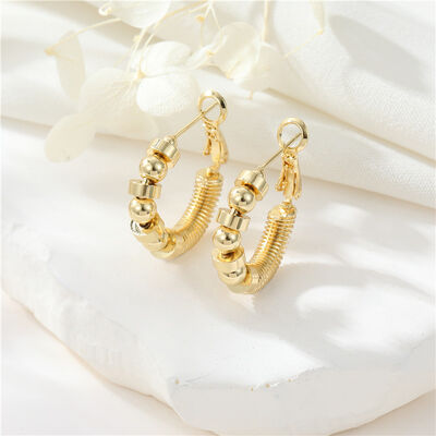 quality Wholesale 14K Gold Plated Earrings Large Hoop Fashion Earrings Hypoallergenicity Women's Ear Stud DIY Earring Accessories factory
