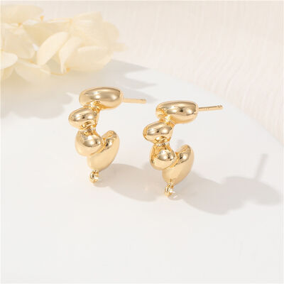 Quality New 925 Silver Needle Earrings Accessories Irregular Earrings Gold-Plated Earrings Studs DIY With Hanging Ear Pin factory
