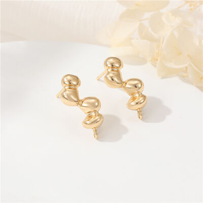 Quality New 925 Silver Needle Earrings Accessories Irregular Earrings Gold-Plated Earrings Studs DIY With Hanging Ear Pin factory