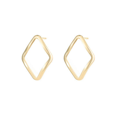 quality Wholesale DIY Earring Accessories 14K Heart Shaped Earrings Geometric Irregular Silver Post Jewelry Earrings Making Accessories factory