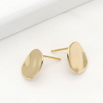 quality Wholesale Diy Earring Accessories Fashion Hypoallergenic 925 Silver Needle Disc Earrings Glossy Women's Earrings factory