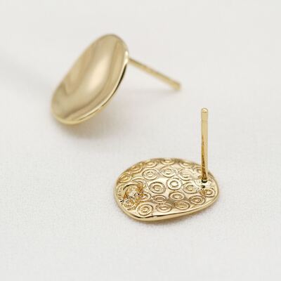 quality Wholesale Diy Earring Accessories Fashion Hypoallergenic 925 Silver Needle Disc Earrings Glossy Women's Earrings factory