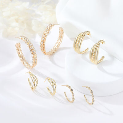 quality Hot Selling Fashion Gold Plated 925 Silver Needle Hypoallergenic Earrings Zircon Earrings Braided Teng Rattan Earrings for Women factory