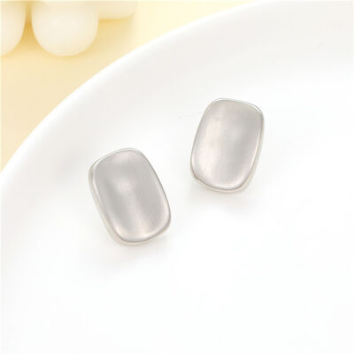 quality New Trendy Korean Popular Jewelry Retro Minimalist Style Earrings 925 Silver Needle Frosted Brushed Stud Earrings for Women factory