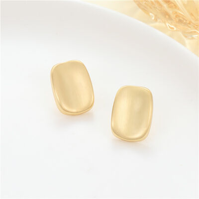 quality New Trendy Korean Popular Jewelry Retro Minimalist Style Earrings 925 Silver Needle Frosted Brushed Stud Earrings for Women factory