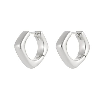 quality European and American 14K Gold Geometric Three Dimensional square Ear Buckle Earrings Women's Atmospheric Earrings Niche Design factory