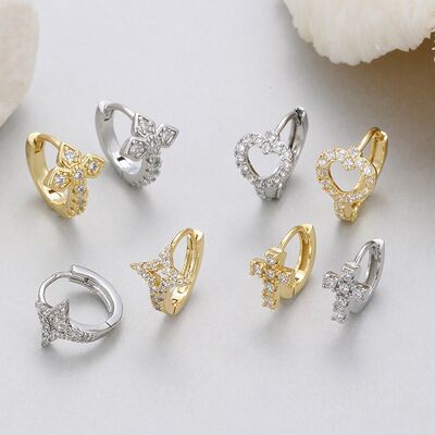 quality 14K Gold Factory Wholesale Love Star Ear Buckle New Earrings Female Temperament Simple Small Earrings factory