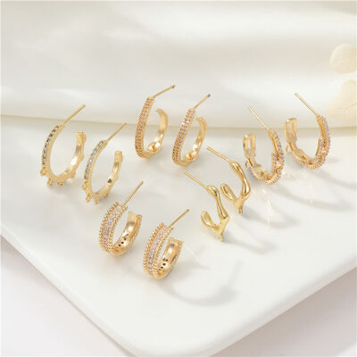 quality Factory Direct Sales 925 Silver Needle Zircon Earrings Fashionable Women's Earrings DIY With Hanging Earrings Accessories factory