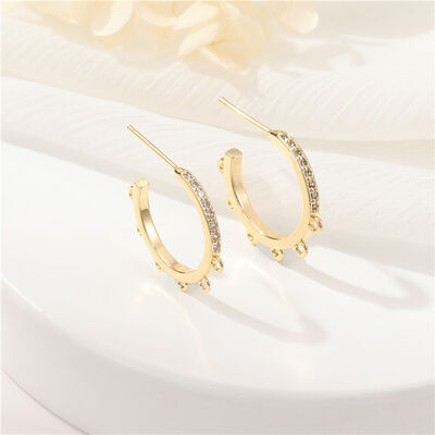quality Factory Direct Sales 925 Silver Needle Zircon Earrings Fashionable Women's Earrings DIY With Hanging Earrings Accessories factory
