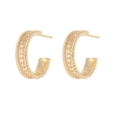 quality Factory Direct Sales 925 Silver Needle Zircon Earrings Fashionable Women's Earrings DIY With Hanging Earrings Accessories factory