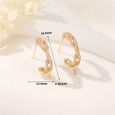 quality Factory Direct Sales 925 Silver Needle Zircon Earrings Fashionable Women's Earrings DIY With Hanging Earrings Accessories factory