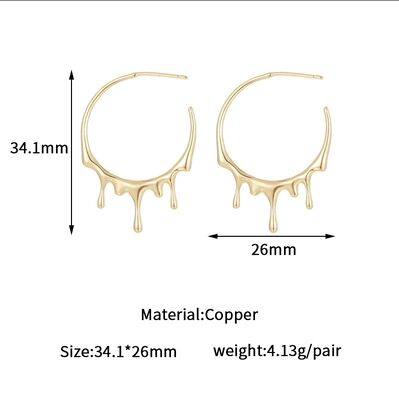 quality Hot Selling 14K Gold Geometric Irregular Studs Sea Shells Chain Tassel Earrings Fashion Jewelry Gifts factory