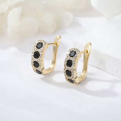 quality 14K Gold Plated Fashion Jewelry Hoop Earing Cubic Zircon Earrings Jewelry Accessories for Women factory