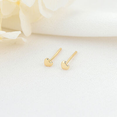 quality Wholesale 14K Gold Plated Brass Fashion Small Stud Earring in Star Butterfly Heart and Moon Shapes Jewelry Earrings factory