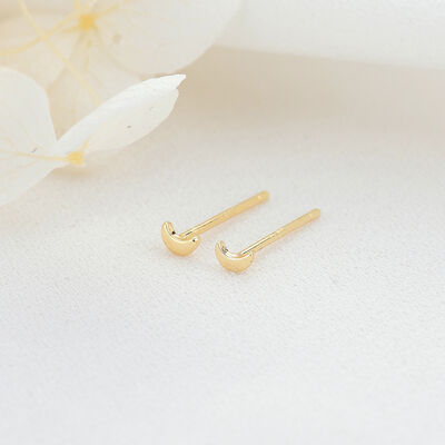 quality Wholesale 14K Gold Plated Brass Fashion Small Stud Earring in Star Butterfly Heart and Moon Shapes Jewelry Earrings factory