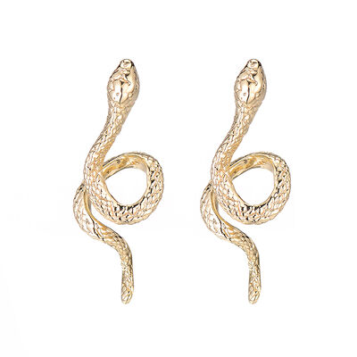 quality Factory Wholesale Brass 14K Gold Plated Snake Studs Earring Fashion Jewelry Earrings factory