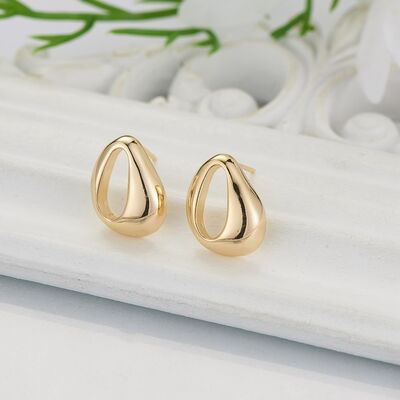 quality Factory Wholesale 14K Gold Plated Irregular Shape Stud Earring factory