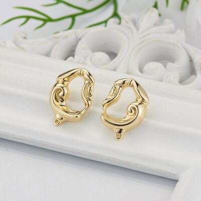 quality Factory Wholesale 14K Gold Plated Irregular Shape Stud Earring factory