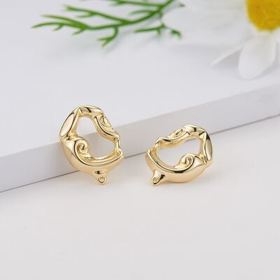 quality Factory Wholesale 14K Gold Plated Irregular Shape Stud Earring factory