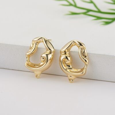 quality Factory Wholesale 14K Gold Plated Irregular Shape Stud Earring factory